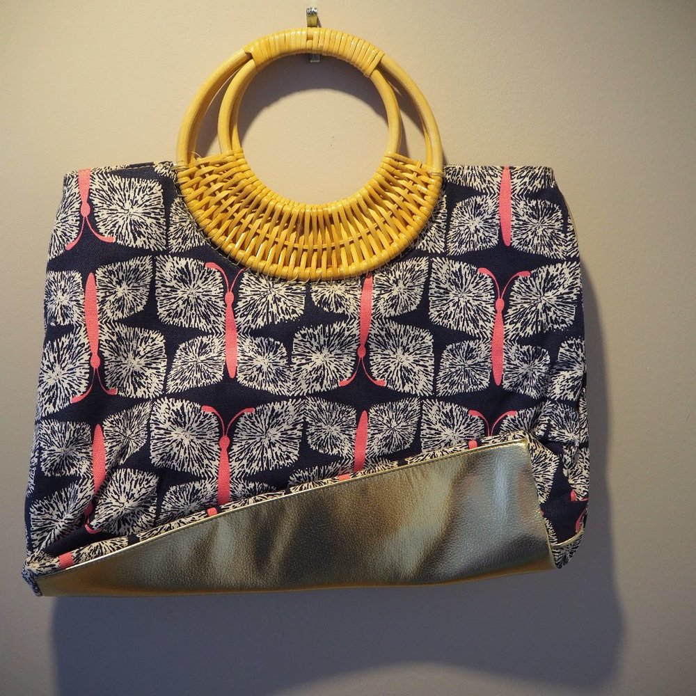 wicker butterfly tote
